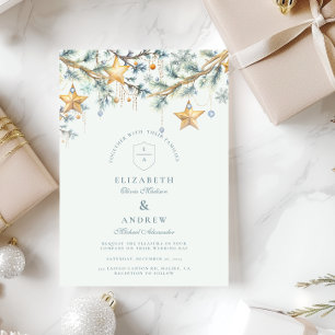 Convites Casamento do fosco Pine Star Garland