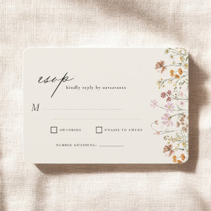Convites Casamento do Jardim de Belas-flores Selvagens Boho
