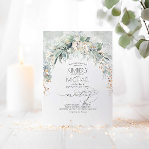 Convites Casamento do Jardim de Verão com arco verde boêm