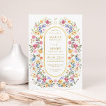 Convites Casamento do Jardim dos Prados de Flores Selvagem<br><div class="desc">Imprima seus convidados com este convite de casamento clássico. O design alegre apresenta flores silvestres coloridas de aquarelas misturadas com folhagem verde-esfarelada. Use os campos de texto para personalizar o cartão com seu próprio texto e detalhes. Se quiser alterar o estilo da fonte, a cor ou o posicionamento do texto,...</div>