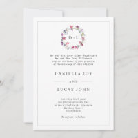 Casamento do Monograma da Terra Floral de Erva Doc