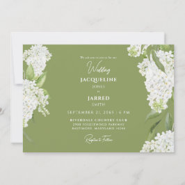 Convites Casamento do Moss Green White Hydrangeas