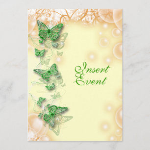 Convites casamento do noivado de aniversário amarelo verde