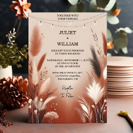 Convites Casamento do Novo Deserto Rustic Boho Autumn Brown