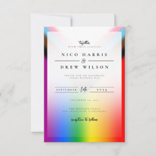 Convites Casamento do Orgulho LGBTQ+ Elegante