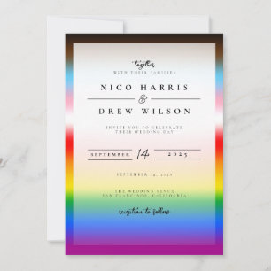 Convites Casamento do Orgulho LGBTQ+ Elegante