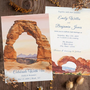 Convites Casamento do Parque Nacional do Southwest com Wate