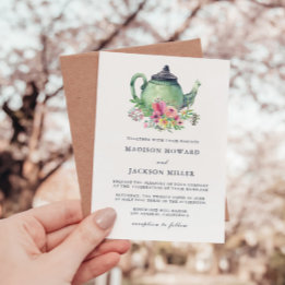 Convites Casamento do Partido Watercolor Tea