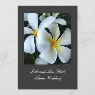 Convites Casamento do Plumeria de Kauai