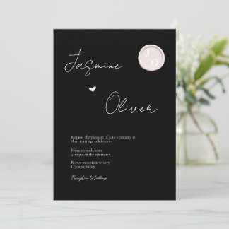 Convites casamento do selo de cera branca de fotografia per
