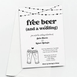 Convites Casamento do Tema da Cerveja Livre Engraçado