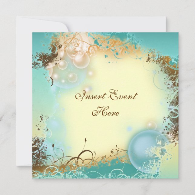 Convites Casamento do tema da praia - festa elegante (Frente)