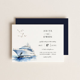 Convites Casamento do Tema Náutico de Iate de Luxo