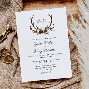 Convites Casamento dos Antadores Florais Russos Elegantes