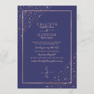 Convites Casamento dos cantos do Confetti com Glitter Doura