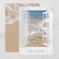 Casamento dos Corações de Praia na Janela