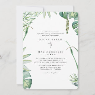 Convites Casamento dos Pais da Noiva Tropicais Praia