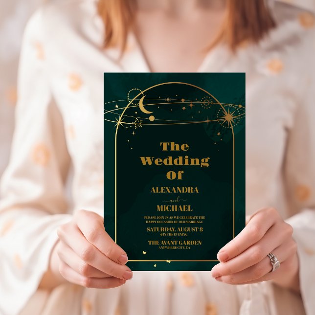 Convites Casamento dos Sonhos Galáxia Estelar Espaço Estrel (Criador carregado)