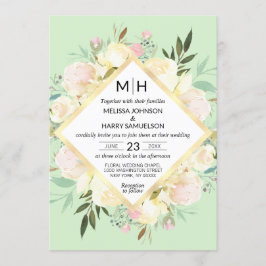 Convites Casamento Dourado com Casas de Casas Buquês de For