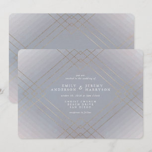 Convites Casamento Dourado da Cinza Diamond Gatsby