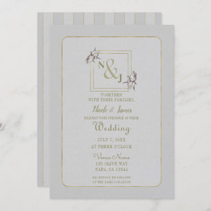 Convites Casamento Dourado da Rússia Natural Rosa Botânica