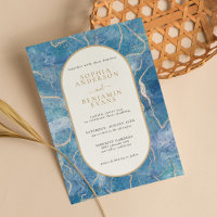 Casamento Dourado de Agata Azul do Céu Moderno