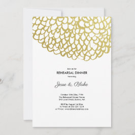 Convites Casamento Dourado de Ensaio de Pais desenhado à mã