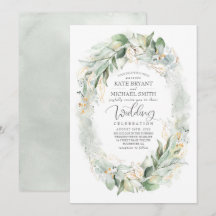 Casamento Dourado de Eucalyptus Greenery Wreath