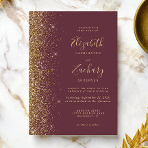 Casamento Dourado de Faux Glitter Moderno Dark Bur