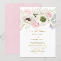 Casamento Dourado de Flores Pink Anêmonas Flores