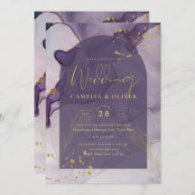 Casamento Dourado de Lavanda Roxo de Mente de Tint