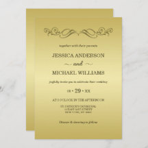 Casamento Dourado de luxo elegante