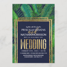 Casamento Dourado de Marinho Azul com Palma Tropic
