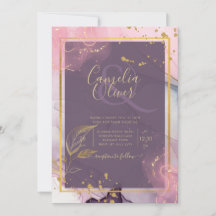 Casamento Dourado de Múrpura Roxo de Lavanda LeahG