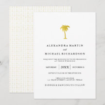 Casamento Dourado de Palmeiras Elegante Faux