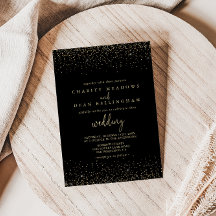 Casamento Dourado de Rico de Caligrafia Confetti