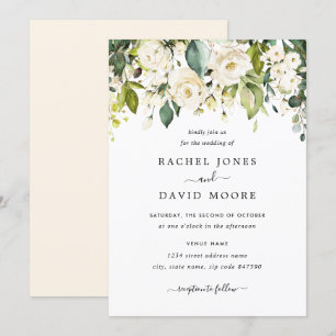 Convites Casamento Dourado de Rosa Branca