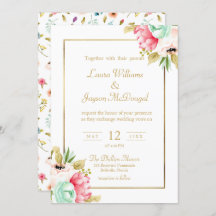 Casamento Dourado de Script Pastel Pastel
