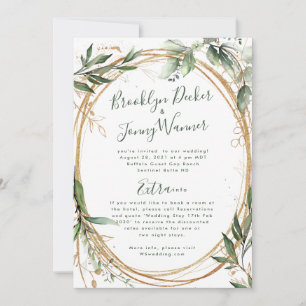 Convites Casamento Dourado do site Eucalyptus Elegant Detai