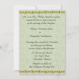 Convites Casamento Dourado e Emerald Jewel