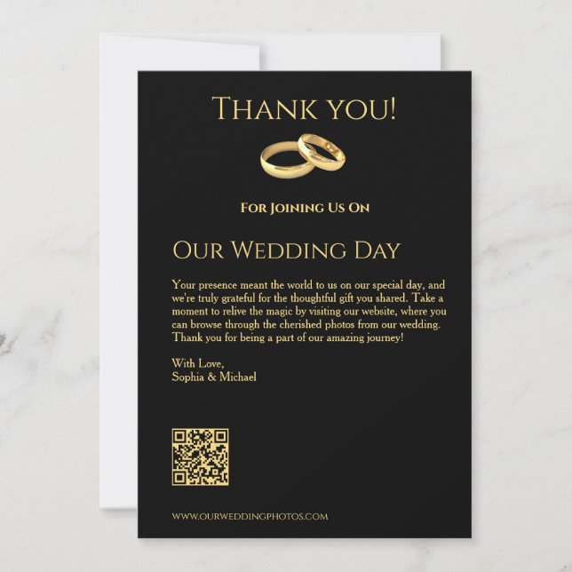 Convites Casamento Dourado e negro- (Frente)