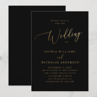 Casamento Dourado e Preto | Elegante Roteiro Cláss