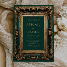 Casamento Dourado Emerald Verde Frame do Ornamenta