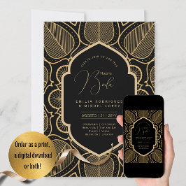 Convites Casamento Dourado Espanol Invitación Boda Elegante