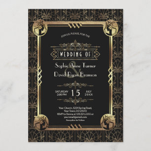 Convites Casamento Dourado exclusivo do Excelente Negro Gat