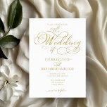 Convites Casamento Dourado Faux Foil Script Simples Elegant<br><div class="desc">Aumente sua experiência de casamento com nossa suíte de casamento de caligrafia dourada moderna, projetada para sofisticação e glamour. Personalize-o facilmente em apenas alguns cliques para criar uma celebração que reflita o seu estilo exclusivo. Se você tiver alguma dúvida, precisar de assistência ou quiser ajustar qualquer detalhe, por favor, sinta-se...</div>