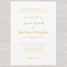 Casamento Dourado Formal Elegante Clássico