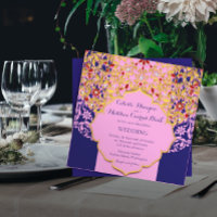 Casamento Dourado Hindu Azul-Rosa Lux Jeweled