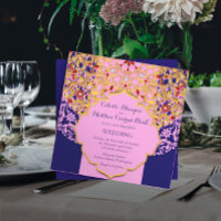 Casamento Dourado Hindu Azul-Rosa Lux Jeweled