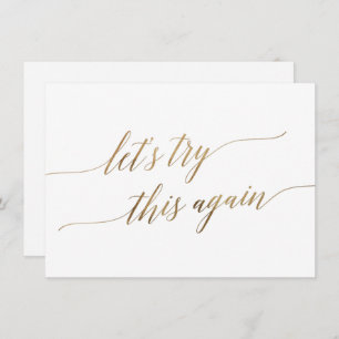 Convites Casamento Dourado legante de caligrafia muda a dat